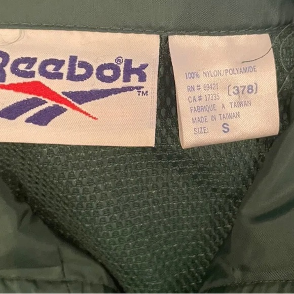 Vintage 1990’s Reebok Windbreaker Wild Animal Print Color Block Men’s Size Small - Picture 3 of 6